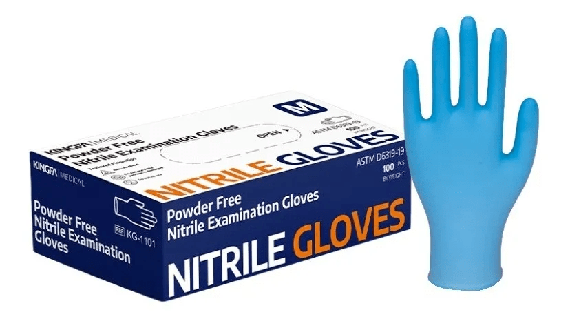 Guantes 100% Nitrilo Grado Médico Descartables Kingfa