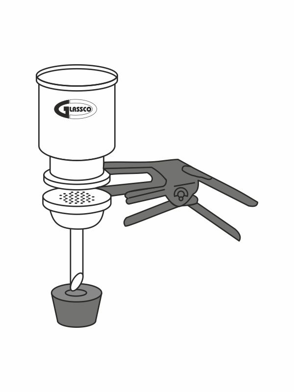 Conjunto de Portafiltro de Vidrio con Embudo Glassco