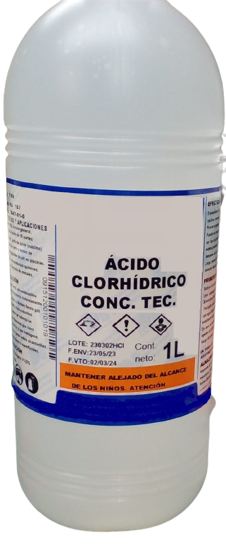 Ácido Clorhídrico Concentrado Técnico 1L