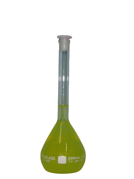 Pack de 3 Matraces Aforados con Tapa 100ml Tolerancia 0,10 Clase &quot;A&quot;