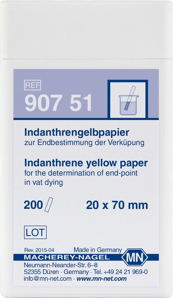 Papel Amarillo para Tintas Macherey-Nagel - Indanthrene