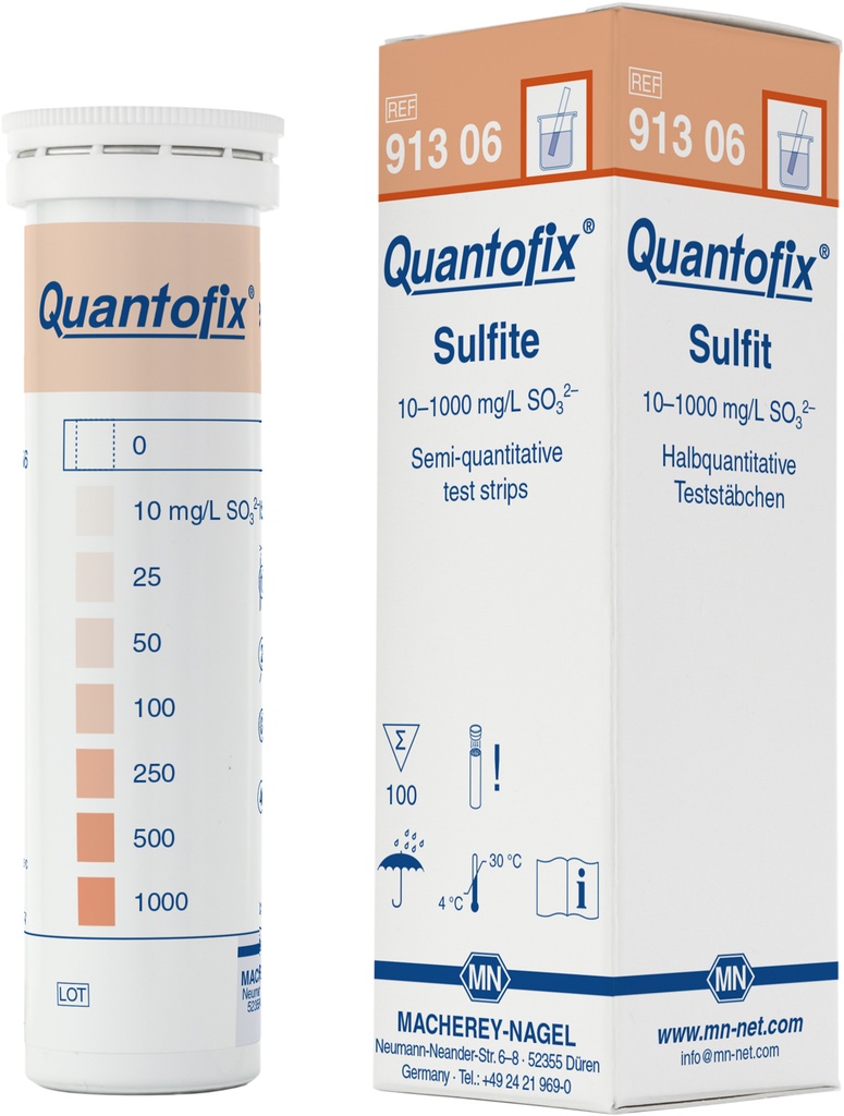 Tiras para Determinación de Sulfito Quantofix