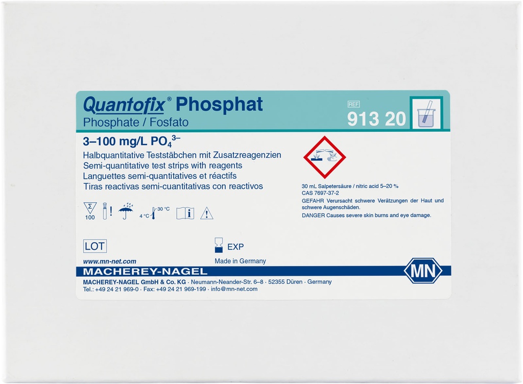 Tiras para Determinación de Fosfato Quantofix