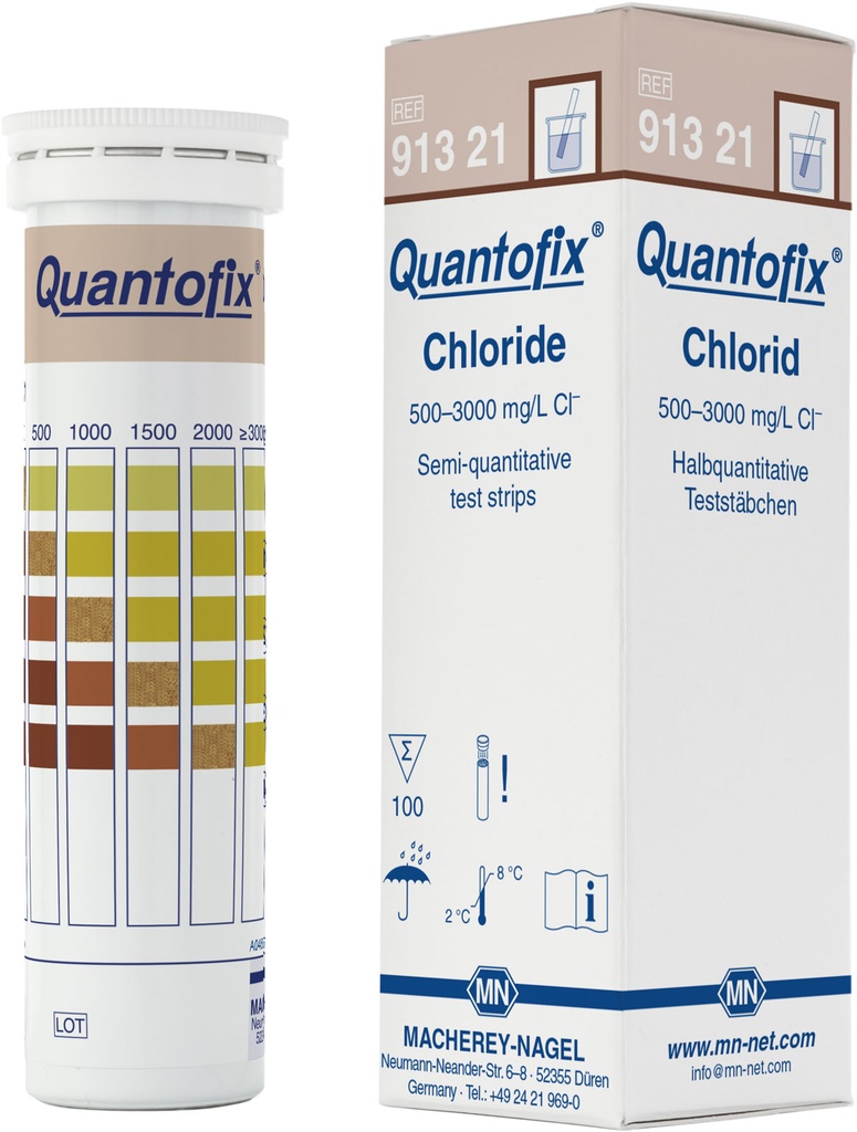 Tiras para Determinación de Cloruro Quantofix