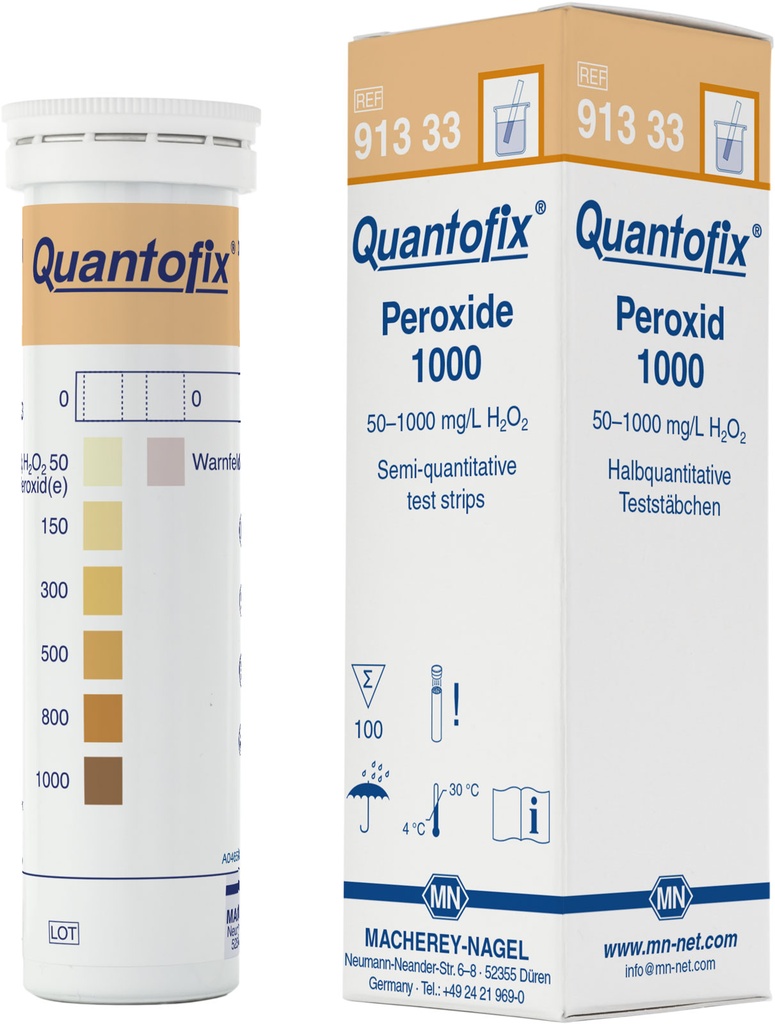 Tiras para Determinación de Peróxido 1000 Quantofix