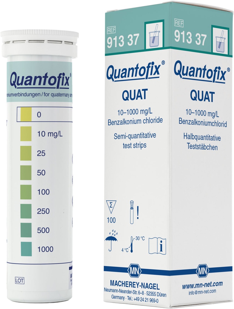 Tiras para Determinación de Amonio Cuaternario Quantofix