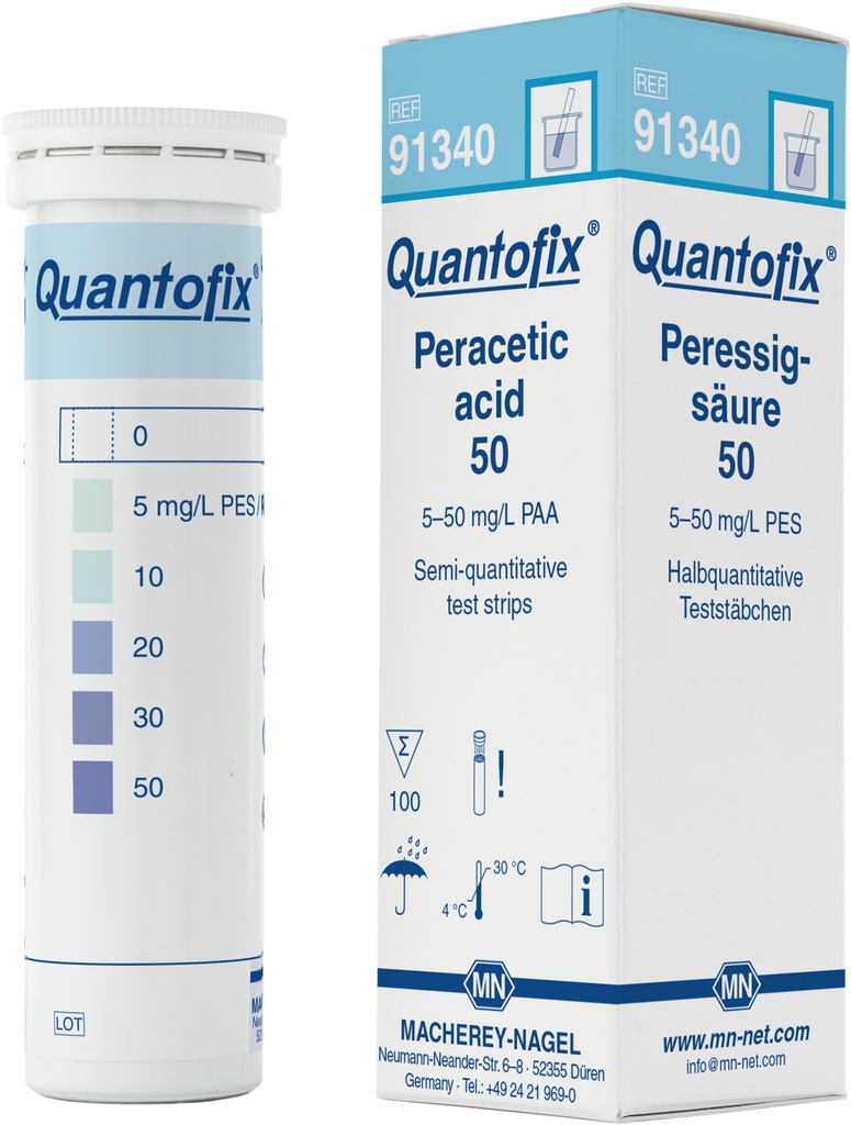 Tiras para Determinación de Ácido Peracético 50 Quantofix