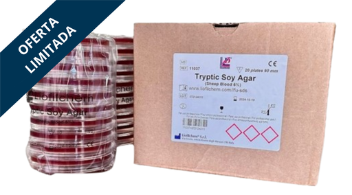 [EUB11037] Placas con Medio Tryptic Soy Agar Sheep blood 5% Liofilchem (Corto Vencimiento)