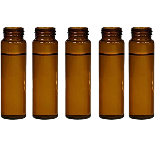 [ELEB7800-1A] Caja de 100 Viales Ámbar 2ml con Tapa Rosca PTFE