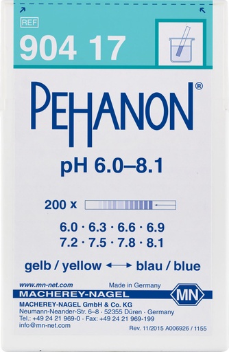 [90417] Tiras de pH 6.0-8.1 Macherey-Nagel - PEHANON