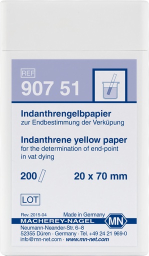 [90751] Papel Amarillo para Tintas Macherey-Nagel - Indanthrene