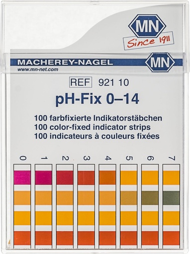 [92110] Caja de 100 Tiras Indicadoras de pH Macherey-Nagel - 0.0-14.0