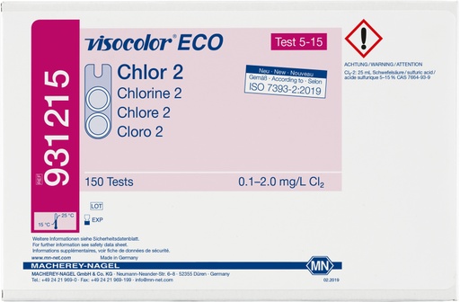 [931215] Repuesto para Test Colorimétrico para Cloro Visocolor Eco - Chlor 2