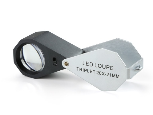 [PB.5033-LED] Lupa de Mesa 20x Triple 18mm c.v. 8mm