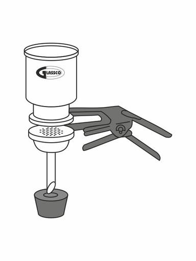 [ELE260.202.01] Conjunto de Portafiltro de Vidrio con Embudo Glassco