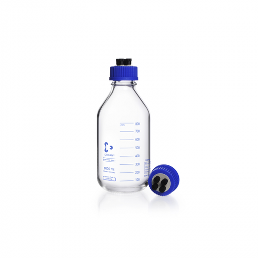 [ELE1129820] Botella para HPLC GL45 Trasparente con Tapa Rosca Graduada 1000ml DWK