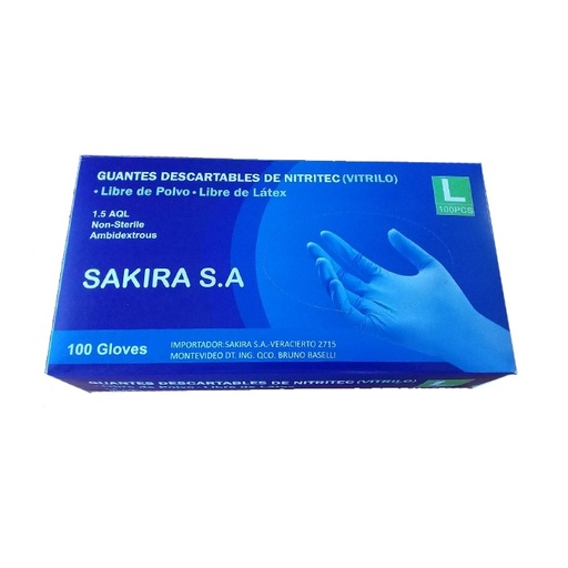 [MAR1GN] Guantes de Vitrilo Azules Sakira