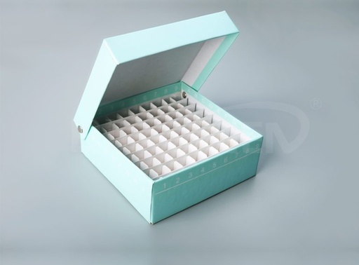 [ELESGB4100] Cryobox 1,5/2 ml de Cartón por 50 us con Tapa Viajera